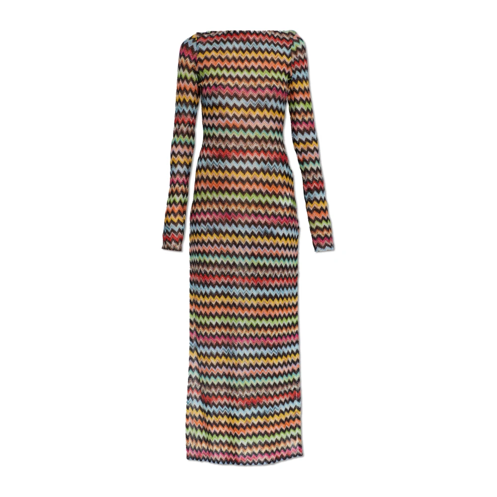 Missoni Mujer Multicolor - Vestido Largo De Cuello Redondo Con Diseño Chevron - Dresses - Xs - Vestido Largo De Cuello Redondo Con Diseño Chevron