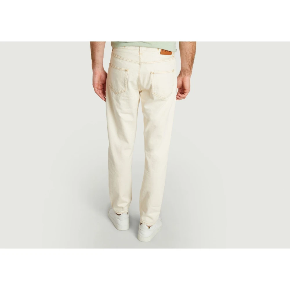 YMC You Must Create Tearaway Jeans Katoenen keperstof Tapered Fit White Heren