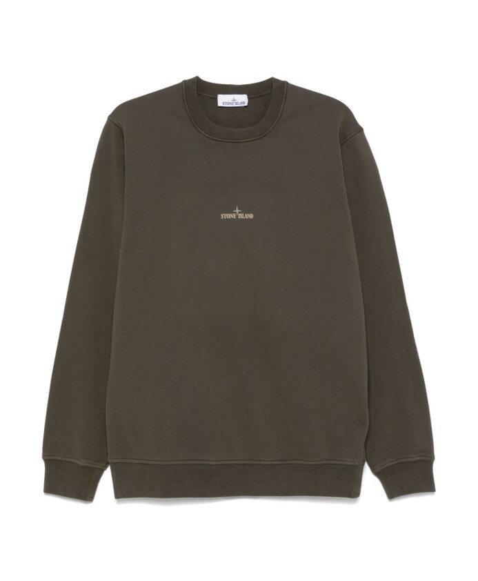 sweatshirt-en-polaire-militaire-vert-a-col-rond