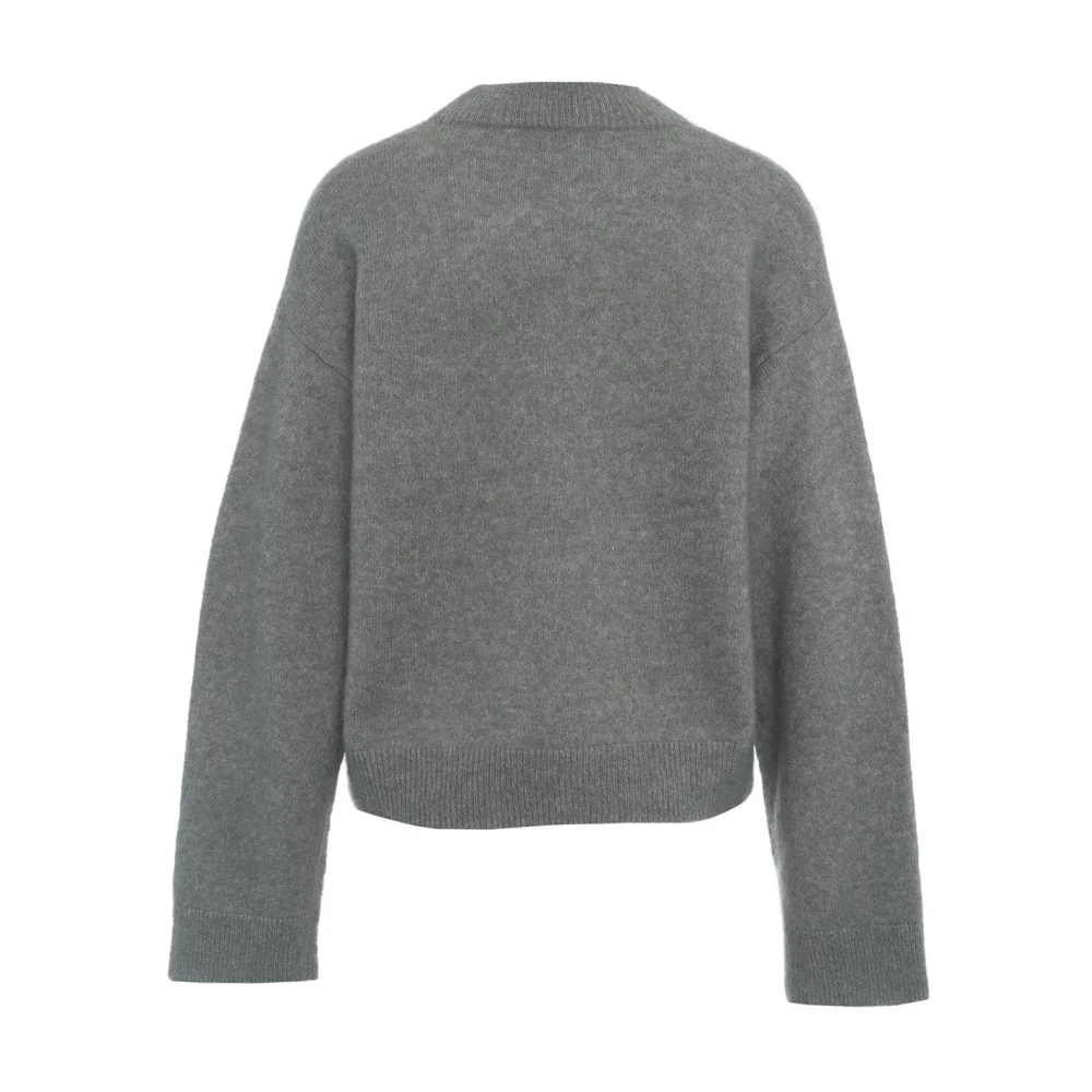 Second Female Grijze Gebreide Drop Shoulder Sweater Second Dames Gray Dames