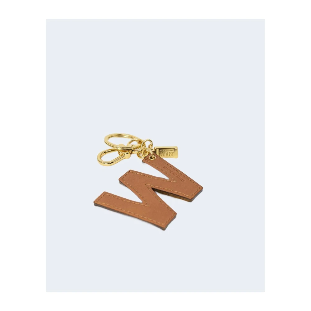 Alviero Martini 1a Classe Beige Leren Katoenen Sleutelhanger Accessoire Beige Dames