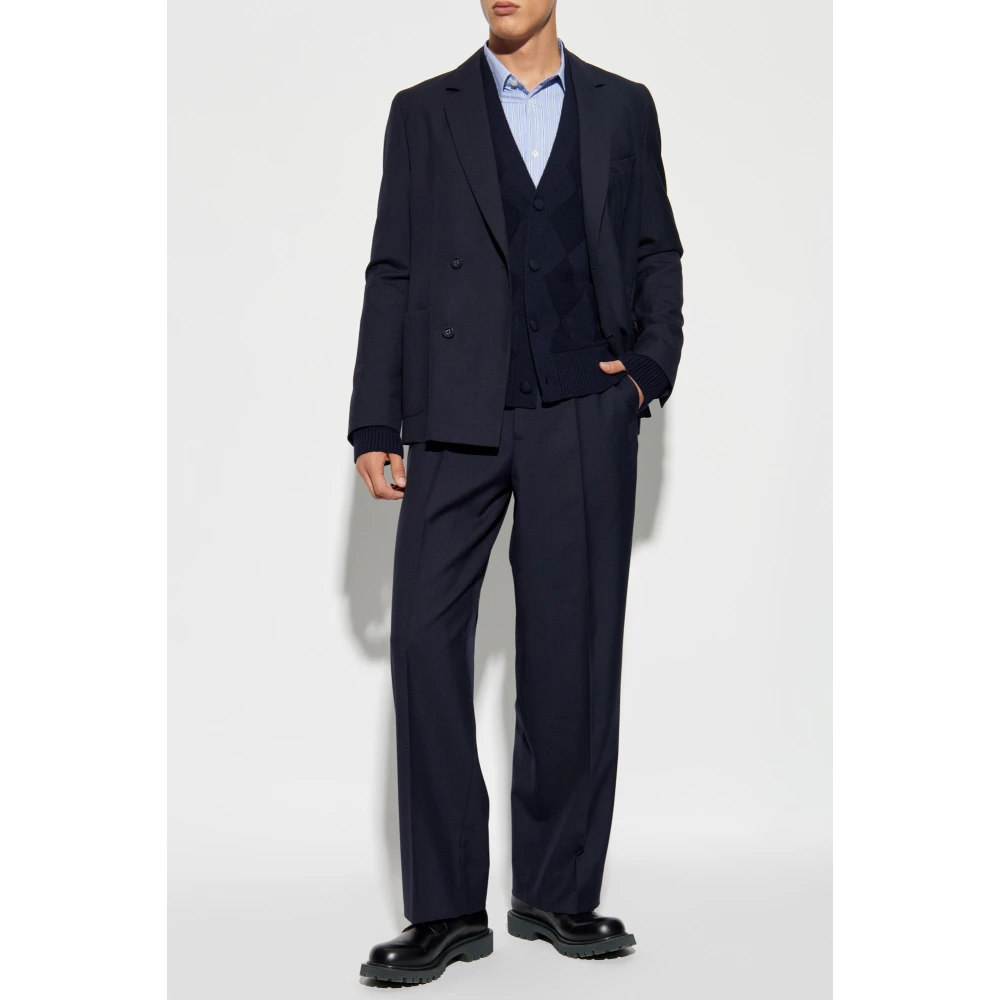 Officine Générale Wollen Blazer Blue Heren