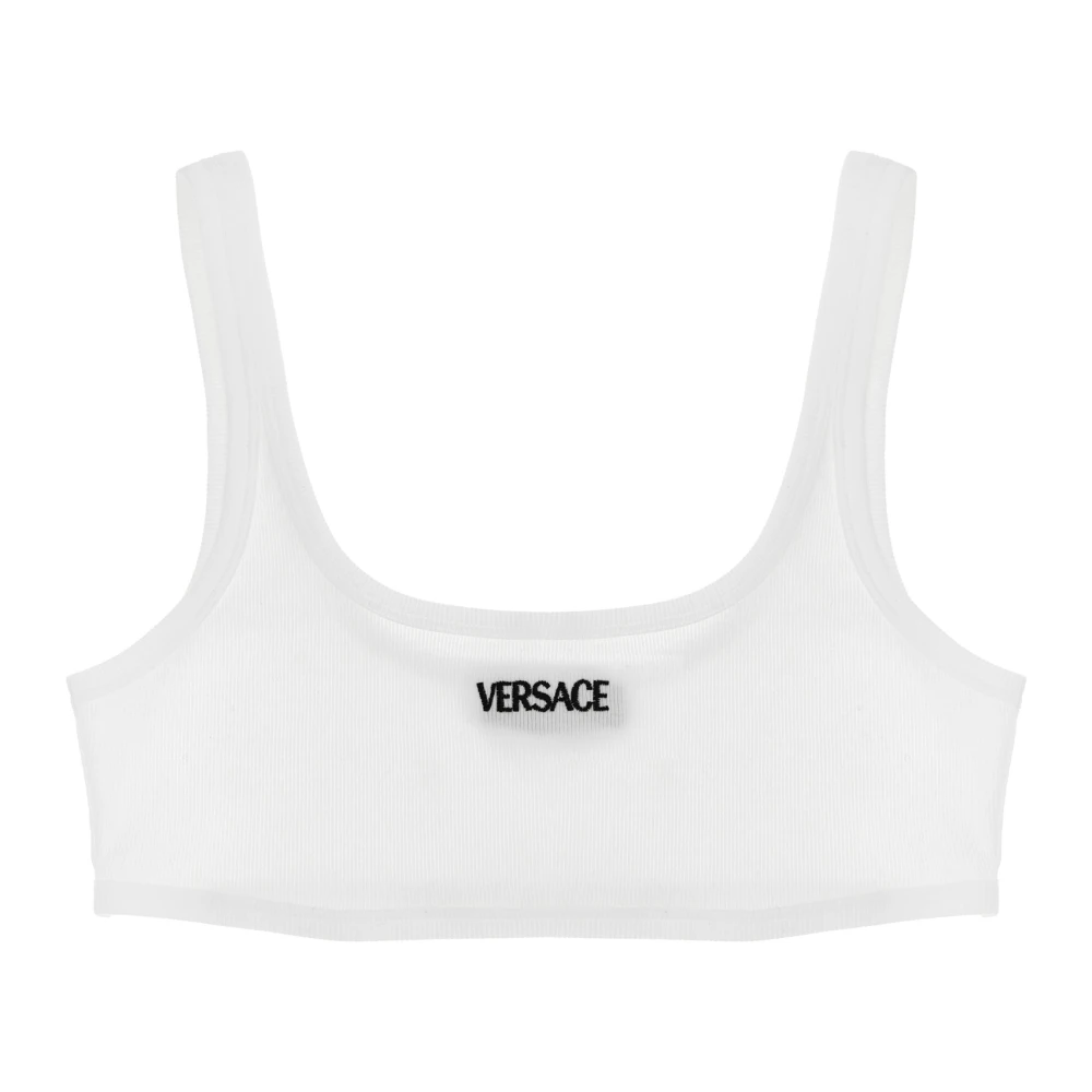 Versace Vit Ribbed Cotton Top