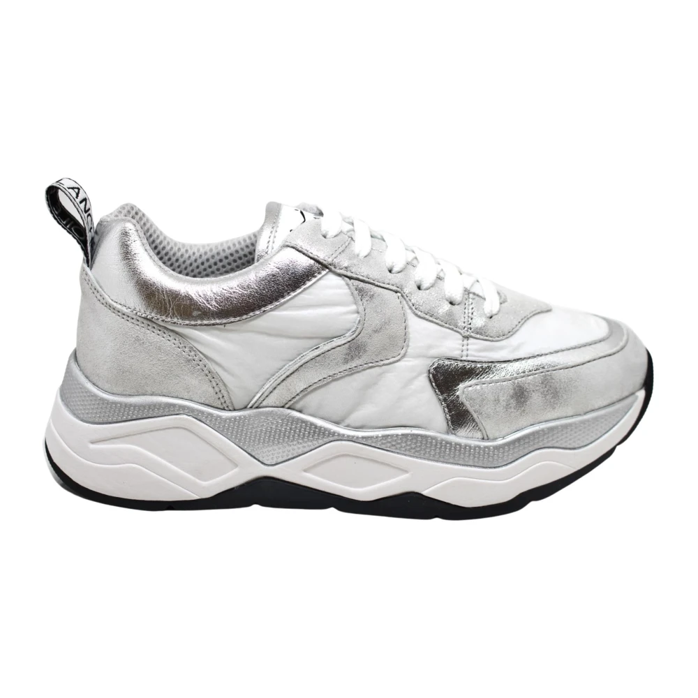 Voile Blanche Metallic Sneakers Dames Schoenen Grijs
