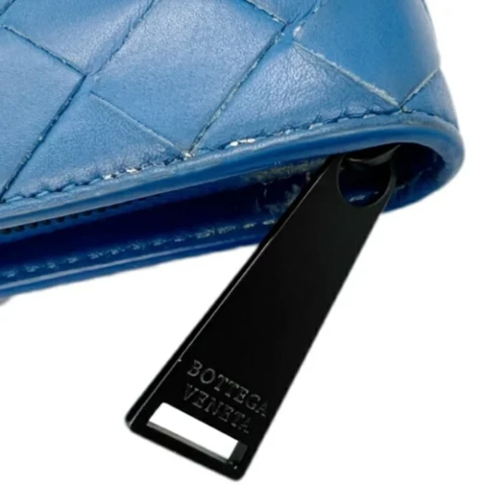 Bottega Veneta Vintage Pre-owned Leather wallets Blue Heren