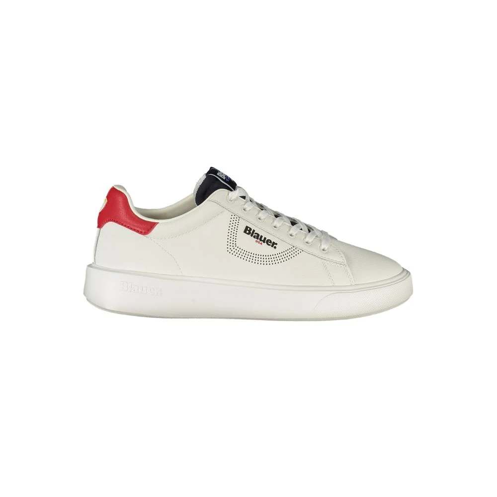 Blauer Men's White Sneakers, 12 Uk, Leather Sneaker Urban Chic