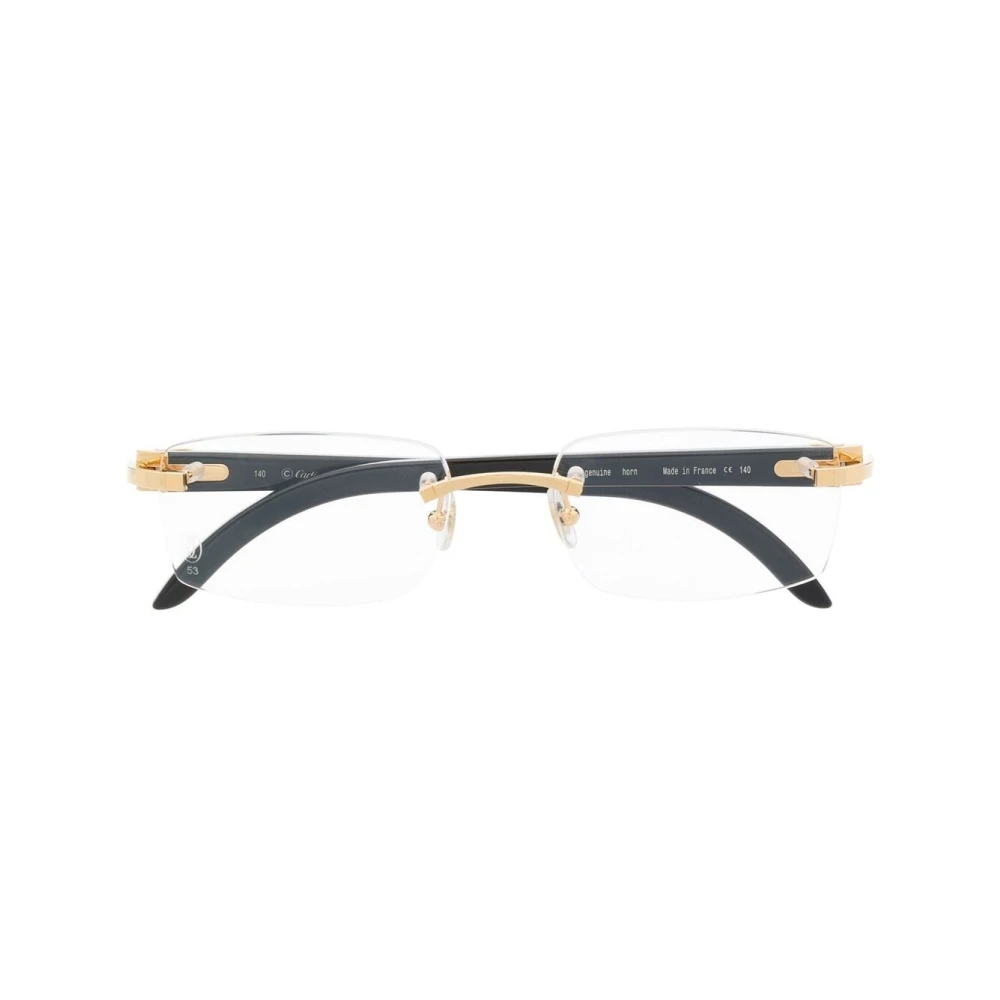 Cartier Unisex Yellow Glasses, 53 Mm, Ct0049o 001 Optical Frame