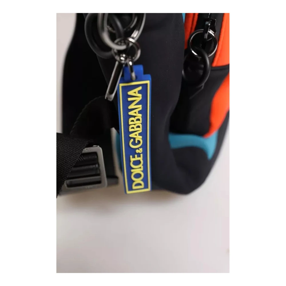 Dolce & Gabbana Logo Reis Schoolrugzak Blauw Oranje Multicolor Heren