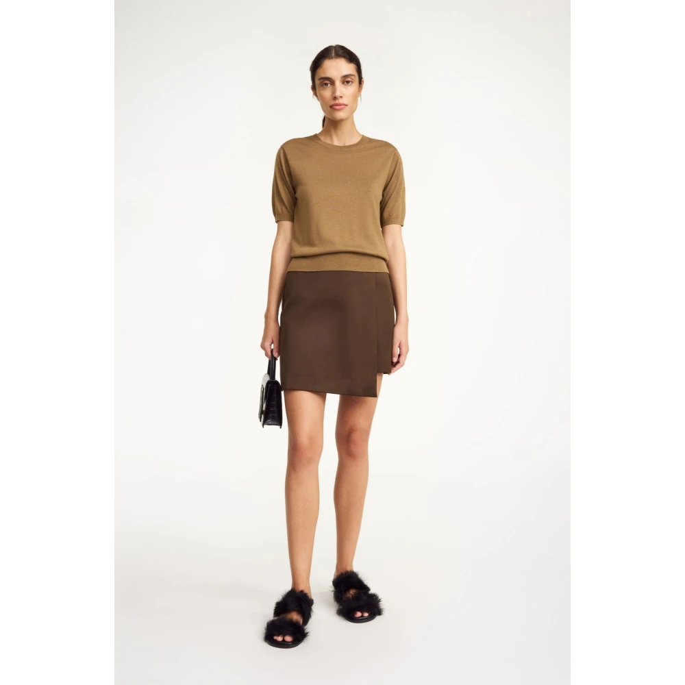 By Malene Birger Lichtbruin T-shirt met Monogram Detail By Herenne Birger Brown Dames