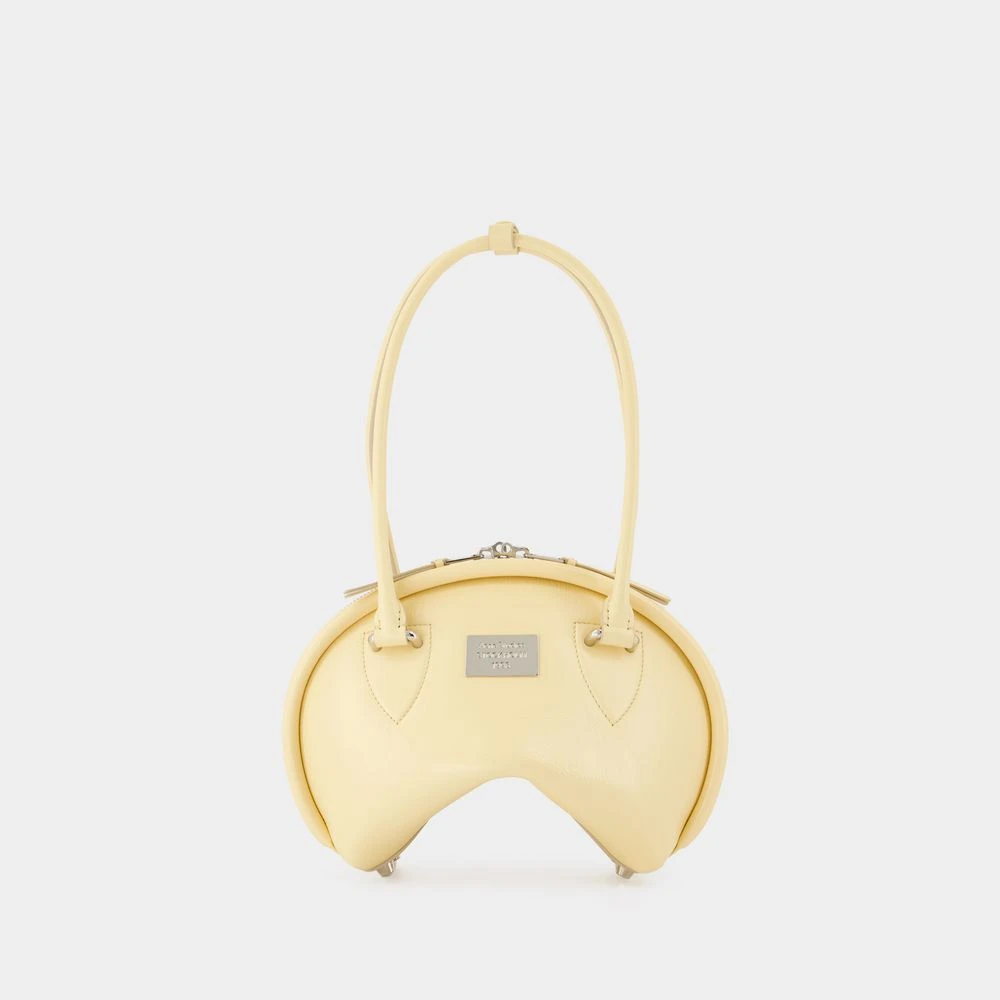 Acne Studios Gele Leren Mini Schoudertas Yellow Dames