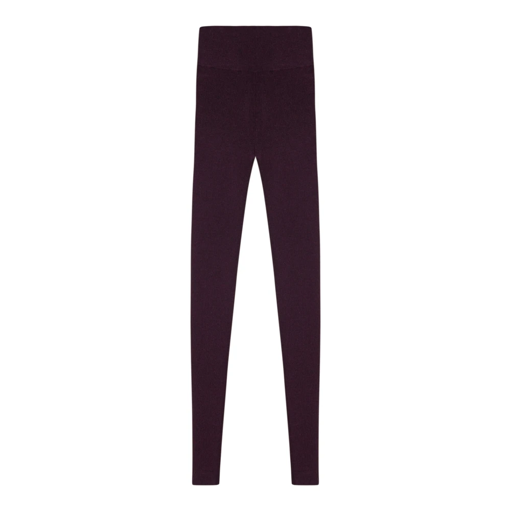 Cortana Bordeaux Baby Alpaca Merino Leggings Purple Dames