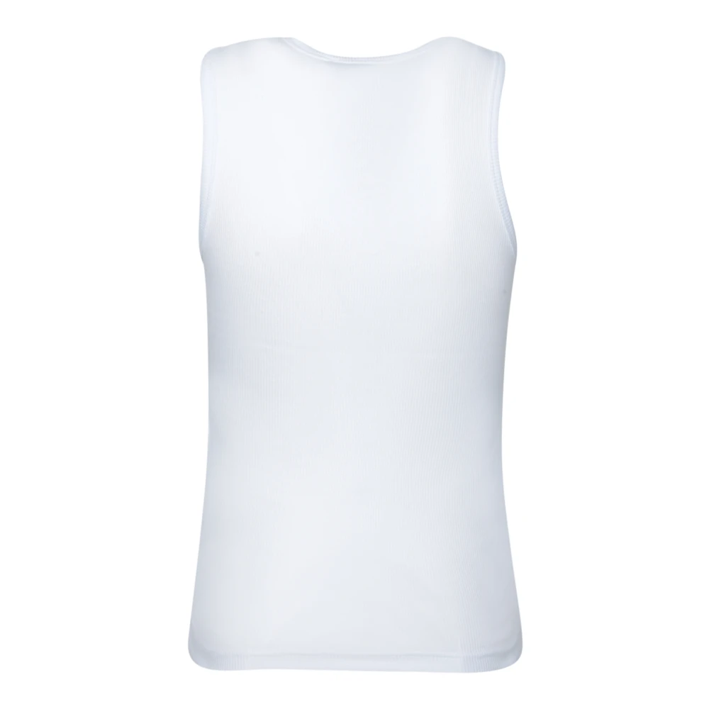 JW Anderson Ankerembleem geribbelde gebreide top White Dames