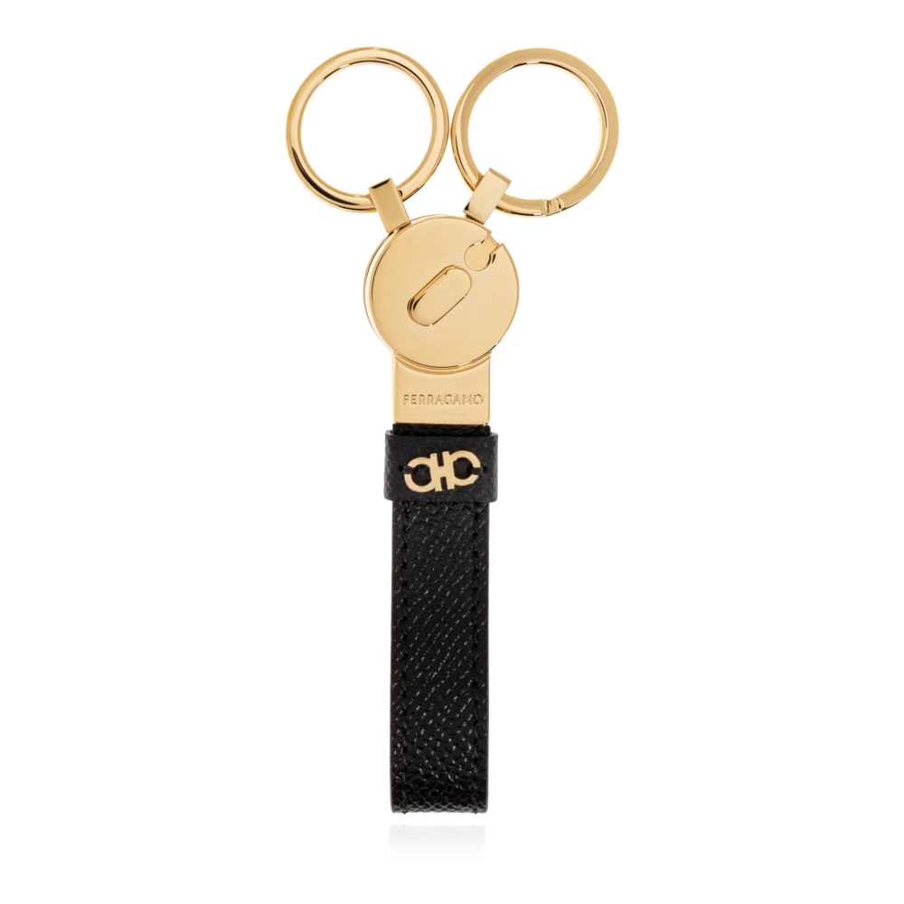 Salvatore Ferragamo Set: portemonnee en sleutelhanger Black Heren