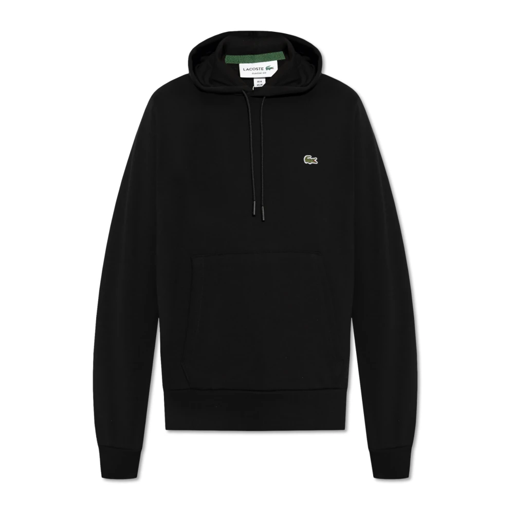 Lacoste Herr Svart Sweatshirts & Hoodies Xl, Bomull, Fleece Hoodie