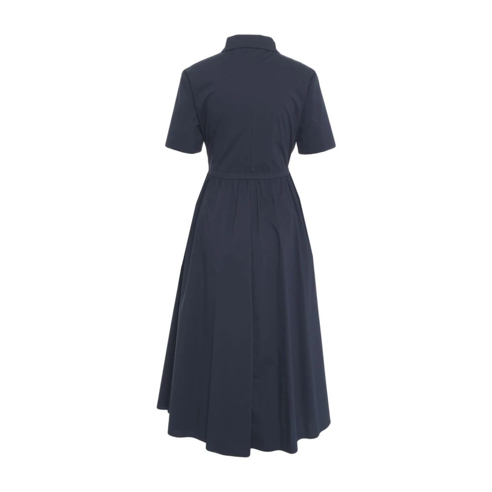add Blauwe Midi Jurk met Koord in de Taille Blue Dames