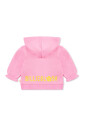 sweat-a-capuche-rose-avec-fleur-et-poignets-a-volants