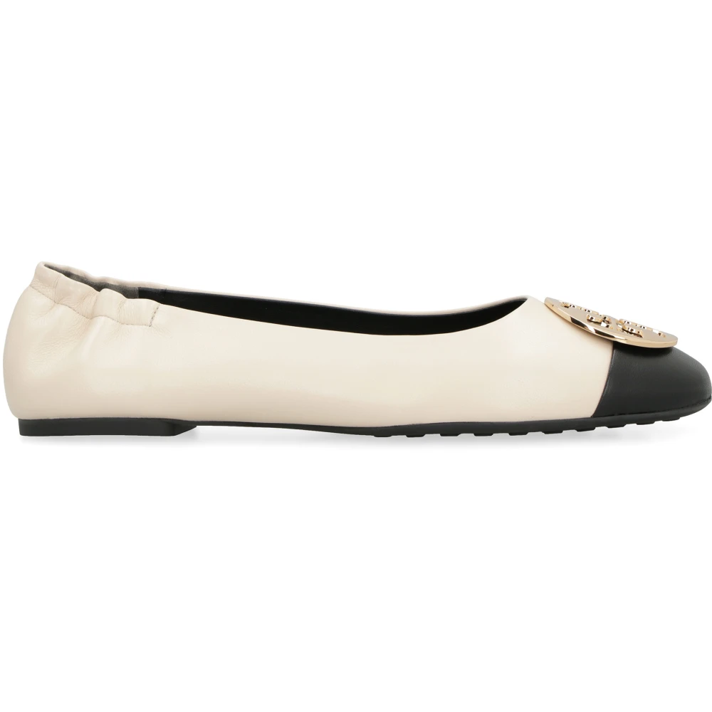 Tory Burch Women's Beige Claire Cap-Toe Ballet