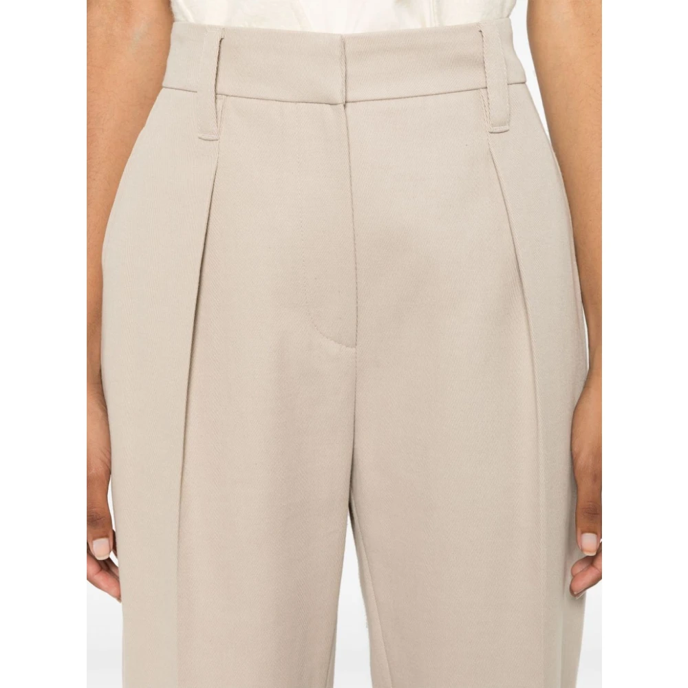 BRUNELLO CUCINELLI Beige Broek Aw24 Damesmode Beige Dames