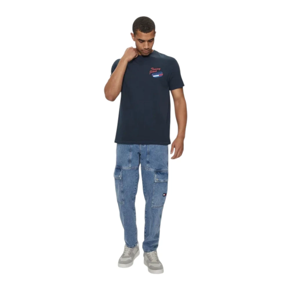 Tommy Jeans Korte Mouw T-shirt Blue Heren