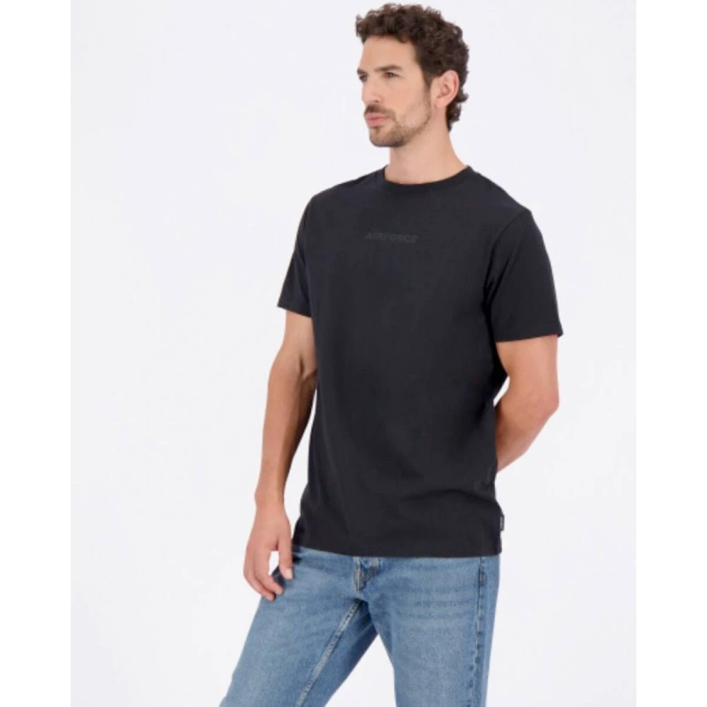 Airforce Logo Tee Korte Mouw Shirt Black Heren