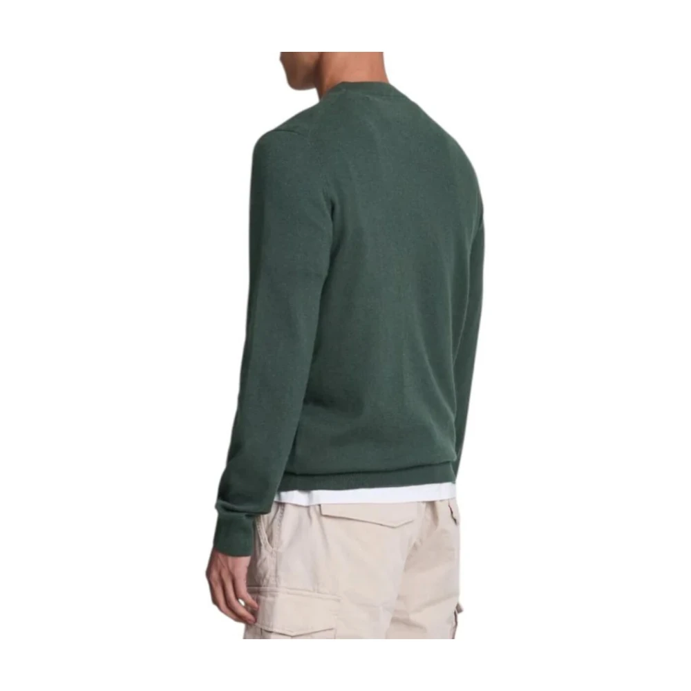 Lyle & Scott Groene Gebreide Ronde Hals Trui Green Heren