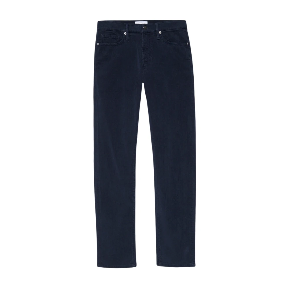 Frame Slim Geborstelde Twill Jeans Blue Heren