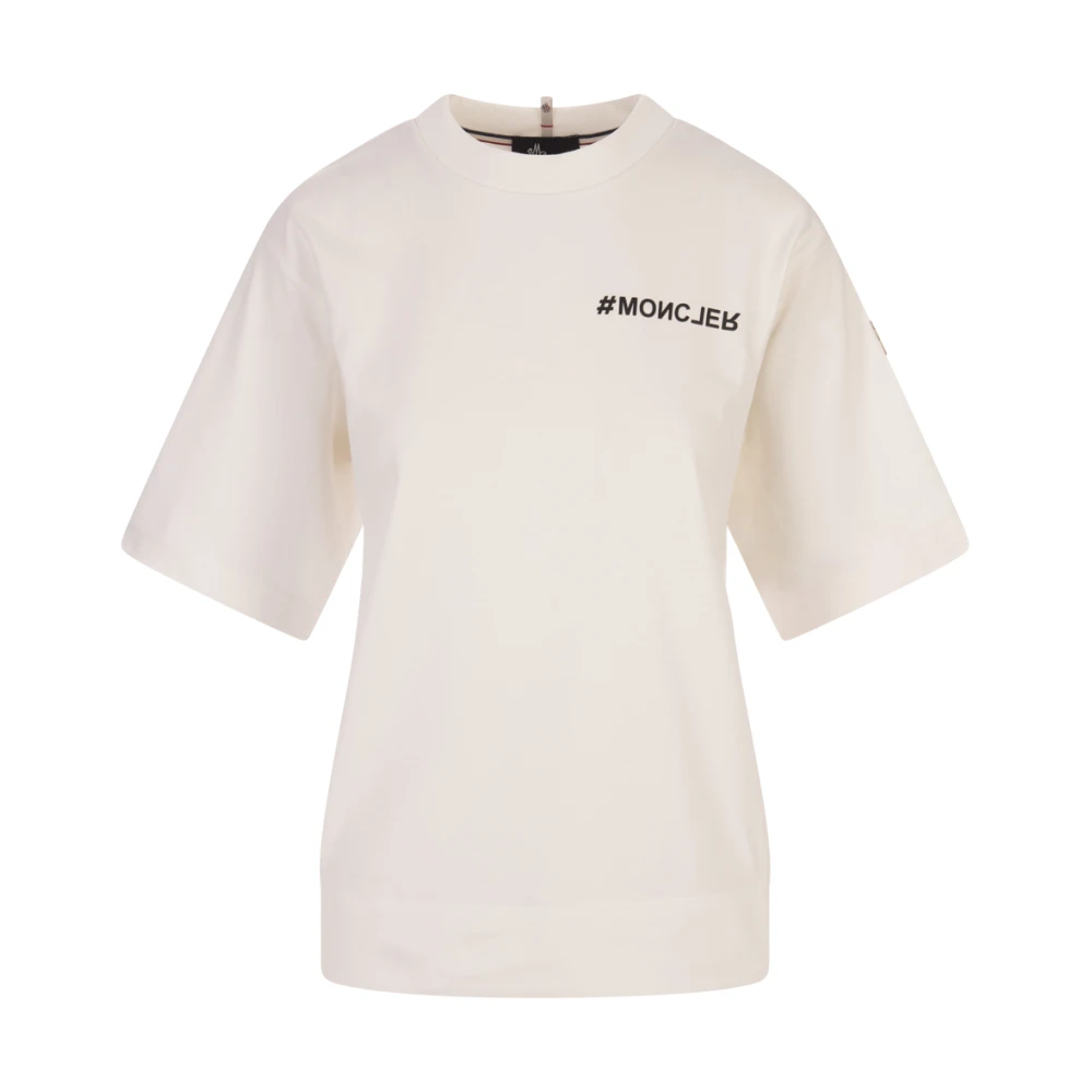 Moncler Witte T-shirt en Polo Collectie White Dames