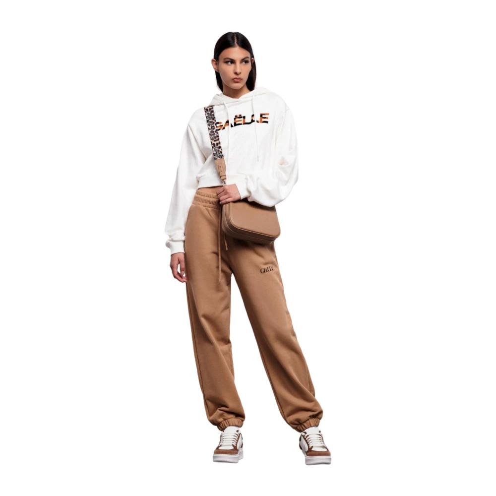 Gaëlle Paris Bedrukte Logoschoudertas Kameel Beige Dames
