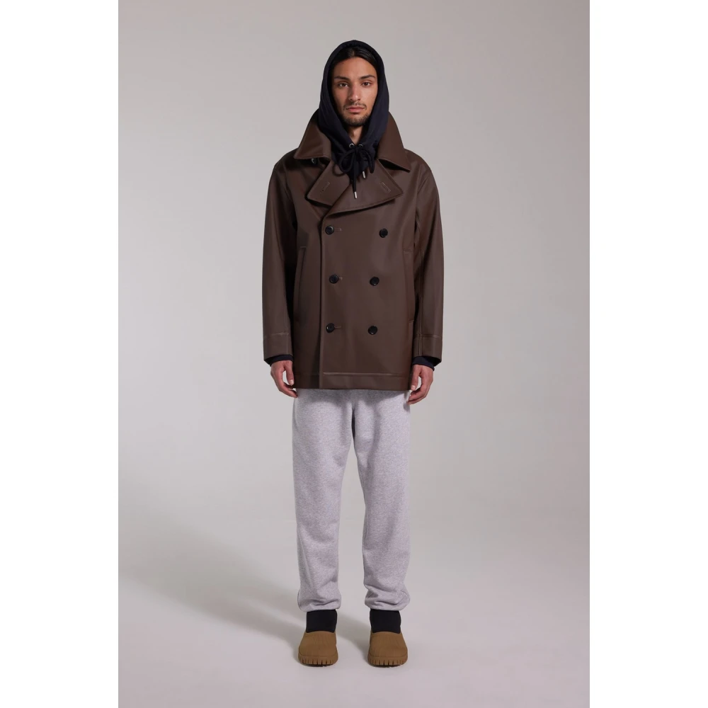 Stutterheim Klassieke Double-Breasted Regenjas Brown Heren