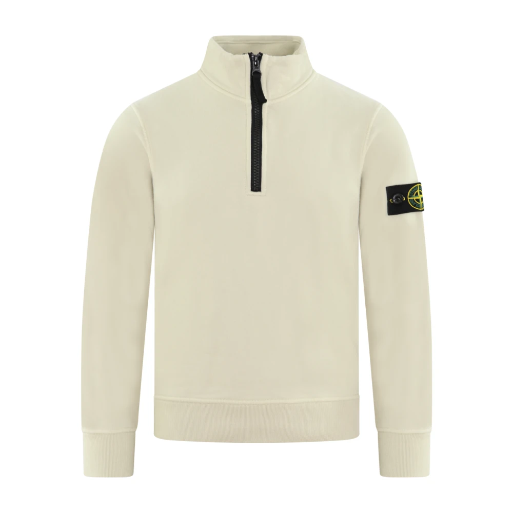 Stone Island Barn Sweatshirt, Normal Passform Beige, Pojke