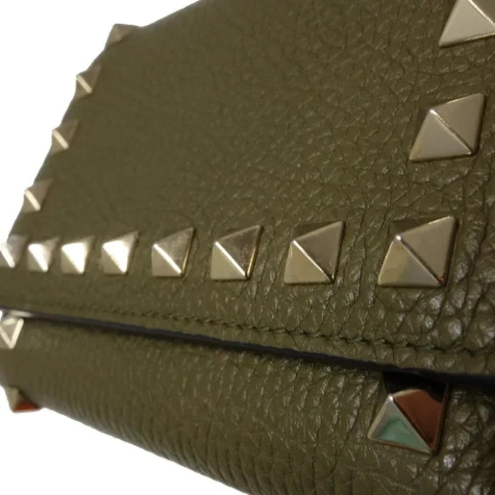 Valentino Vintage Pre-owned Leather wallets Green Dames