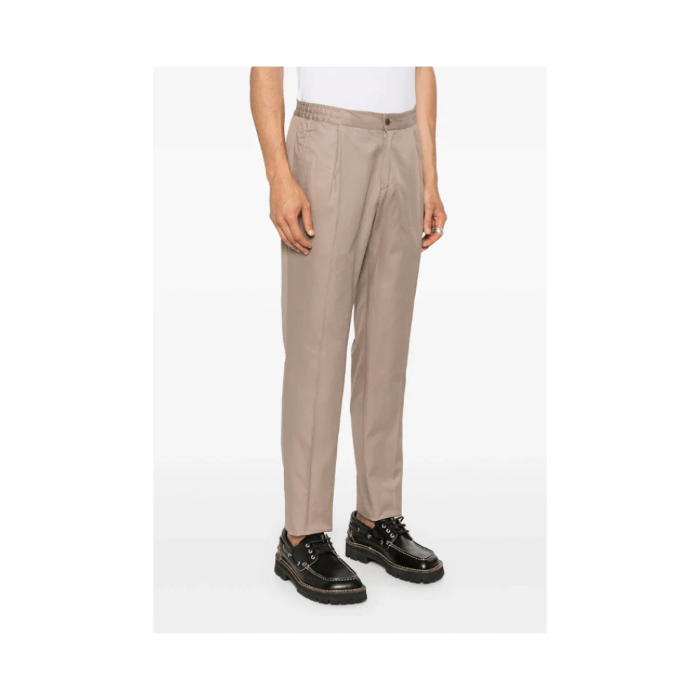 Kiton Lichtbruine Tapered Broek Brown Heren