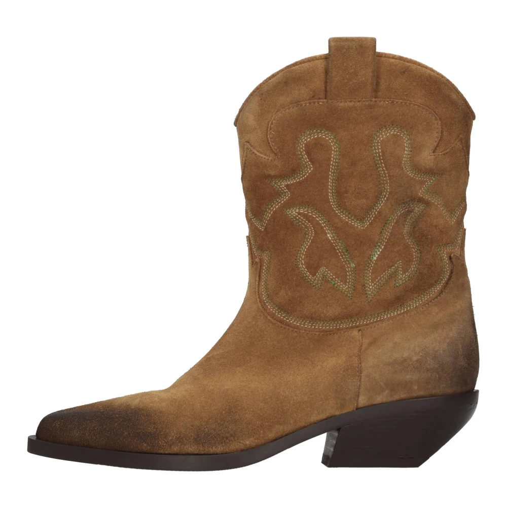Elena Iachi Suede Texan Enkellaarsjes