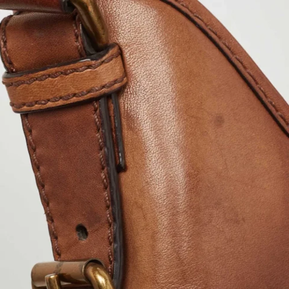 Burberry Vintage Pre-owned Leather handbags Beige Dames