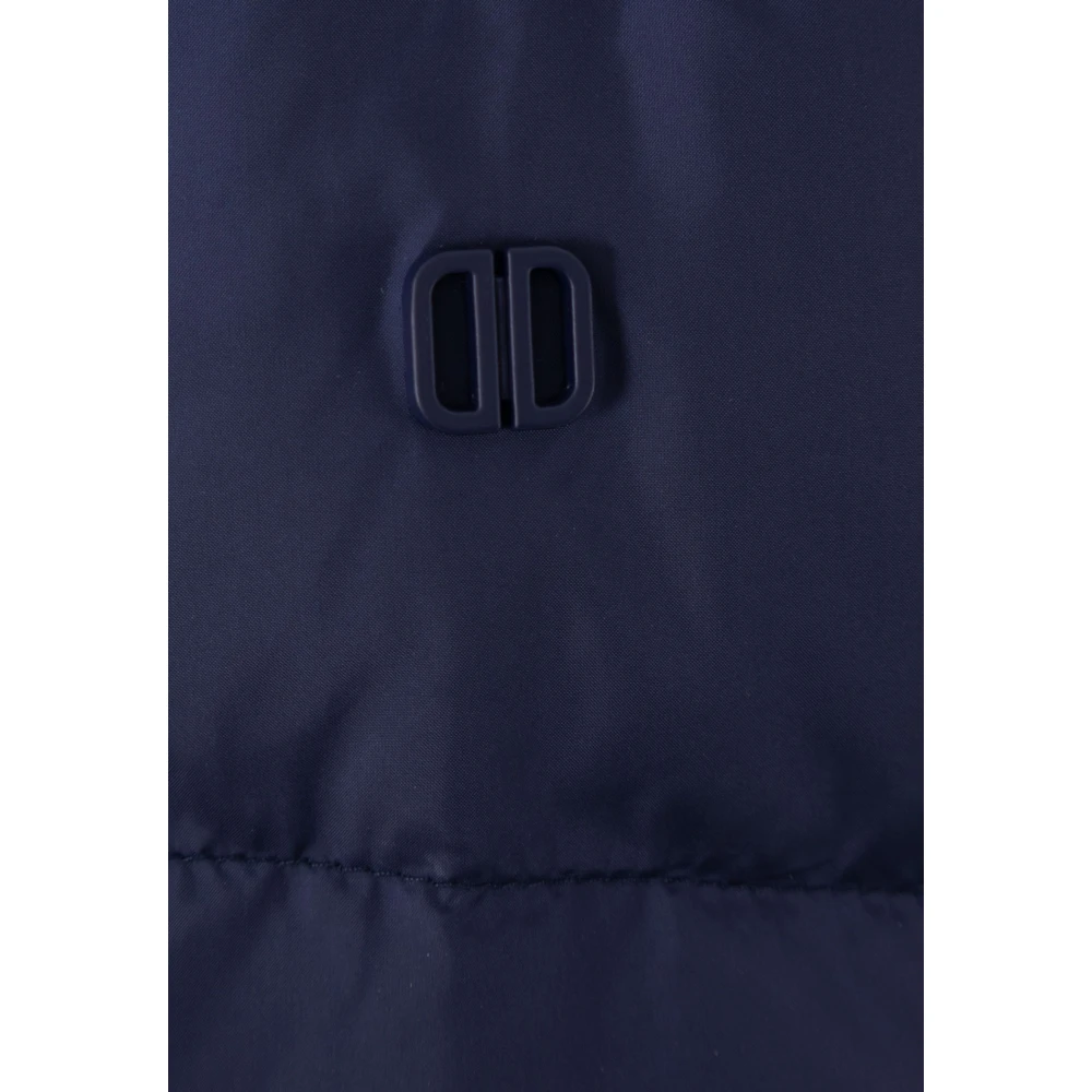 Duno Blauwe Jas met Rits en Logo Blue Dames