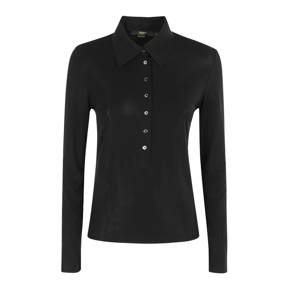 Seventy Klassiek Polo Shirt voor Mannen Black Dames