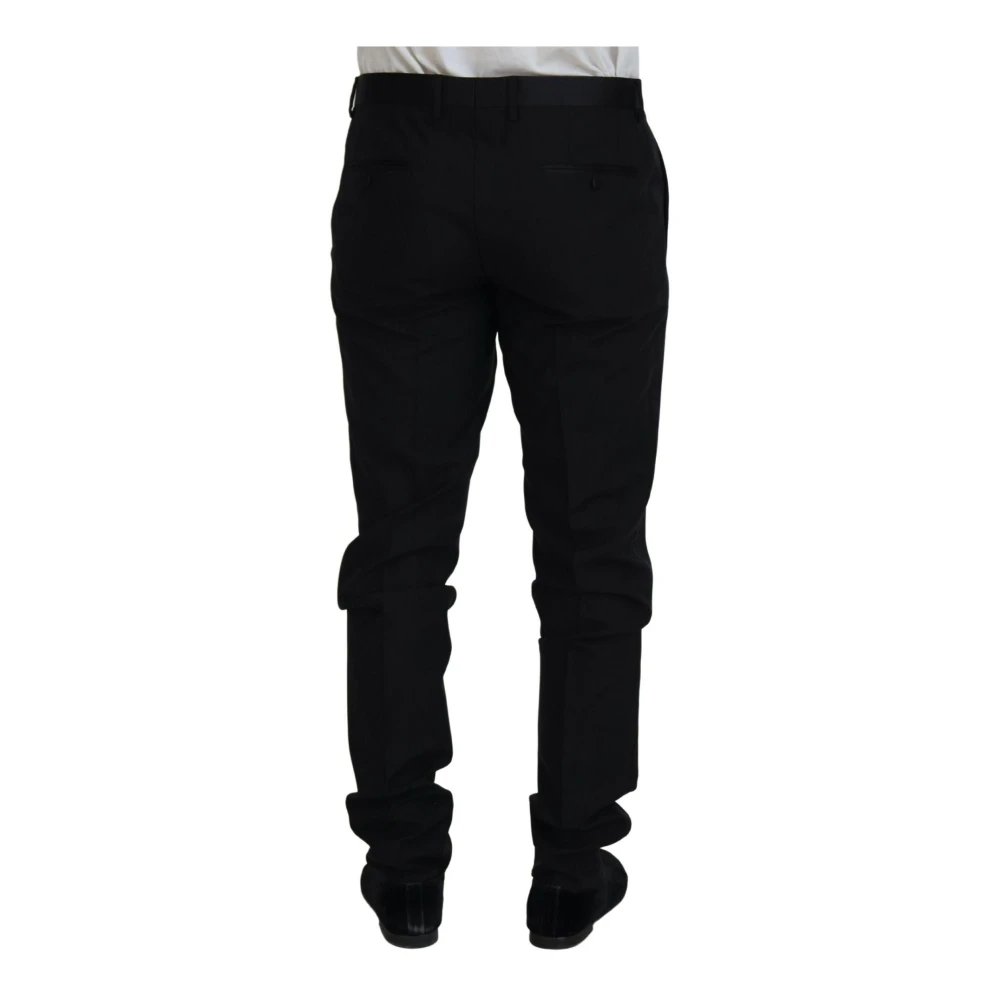 Dolce & Gabbana Zwarte wollen chino jurkbroek Black Heren