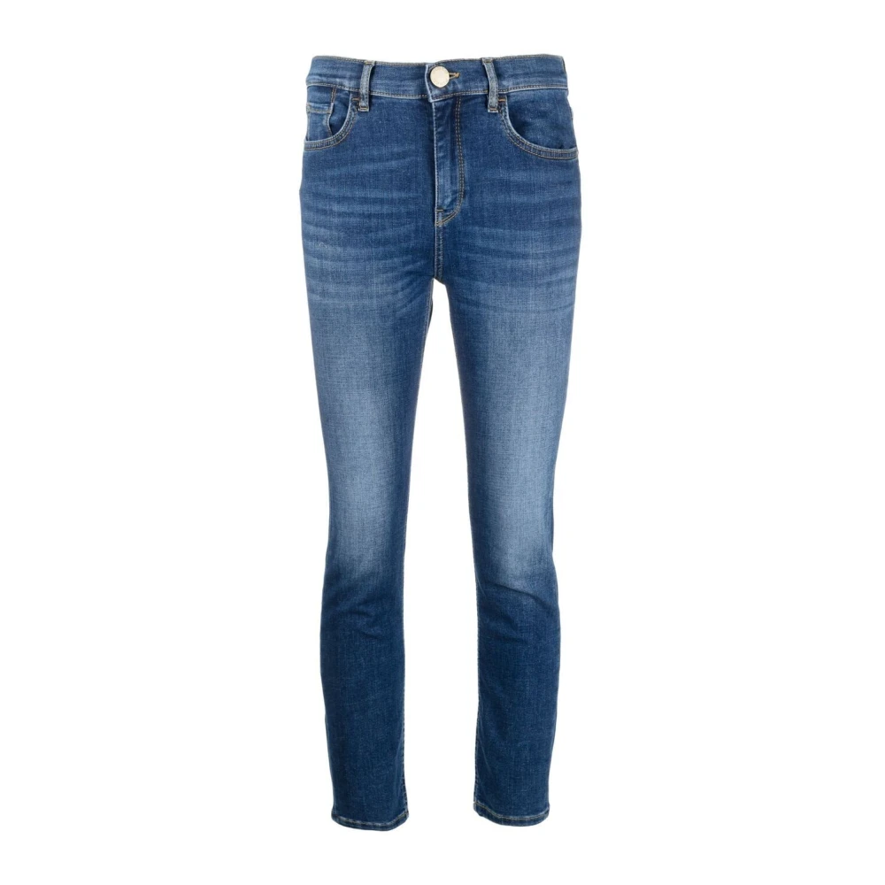 Pinko Stijlvolle Cropped Jeans voor Vrouwen Blue Dames