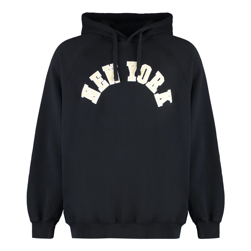 Gant Geribbelde Katoenen Hoodie Black Heren