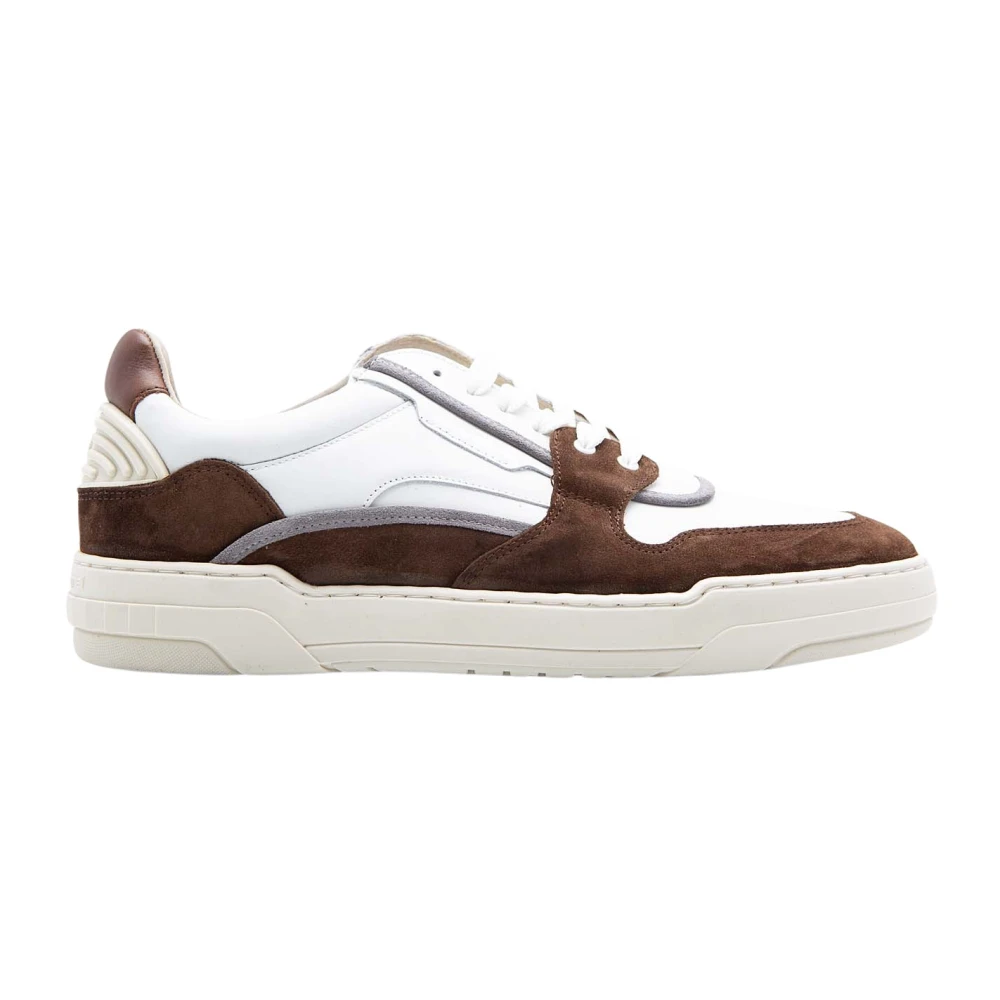 Van Bommel Brun Sneaker Inspirerad av 80-talets Basket White, Herr