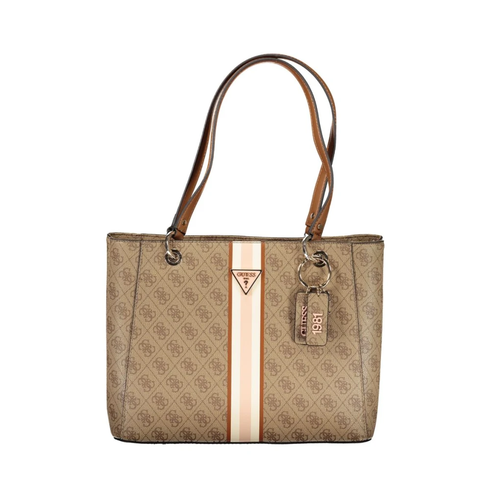 Guess Beige Shopper Tas met Gouden Details Beige Dames