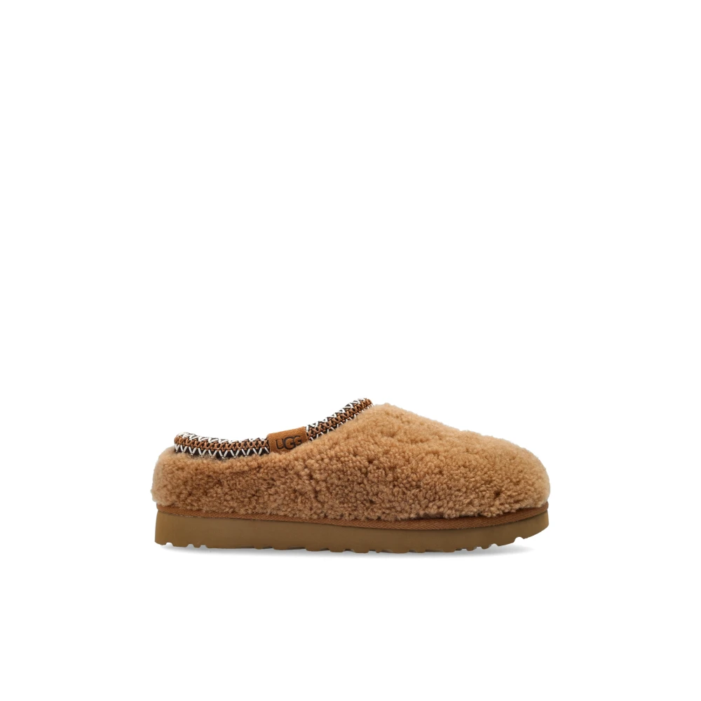 Ugg Brown Slippers, Female, 4 Uk, Tasman Maxi Curly