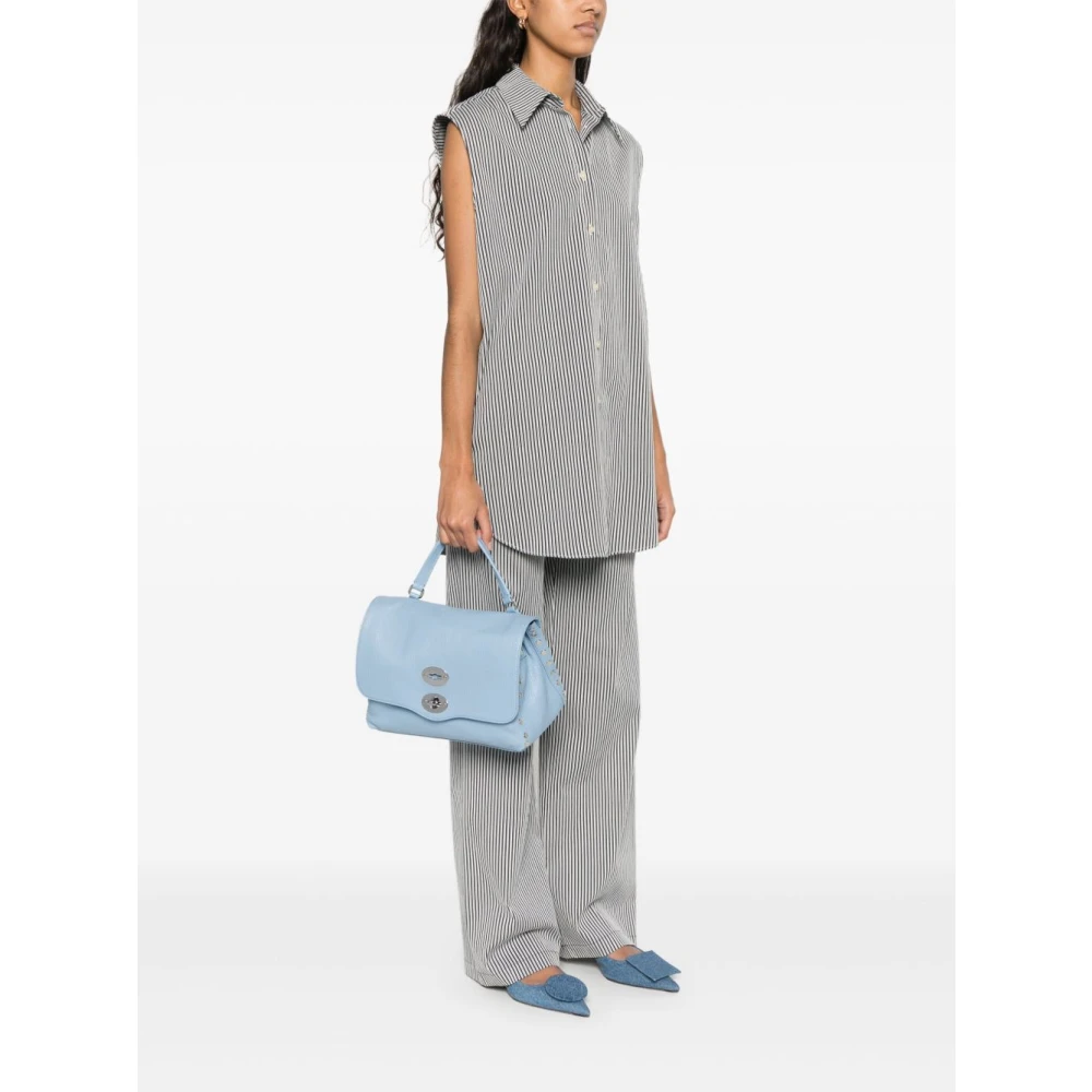 Zanellato Heldere Blauwe Foldover Top Tas Blue Dames