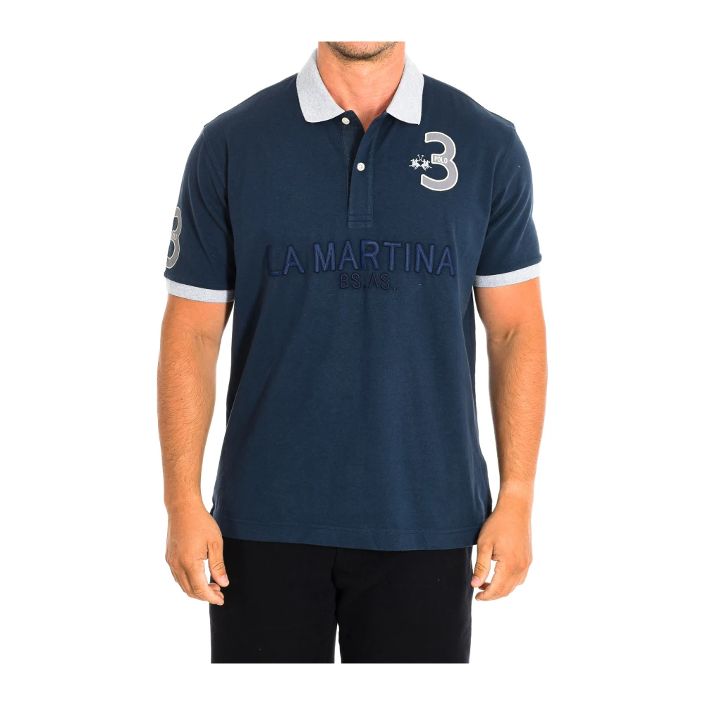 La Martina Men's Blue Polo Shirts, M, Short Sleeve Polo