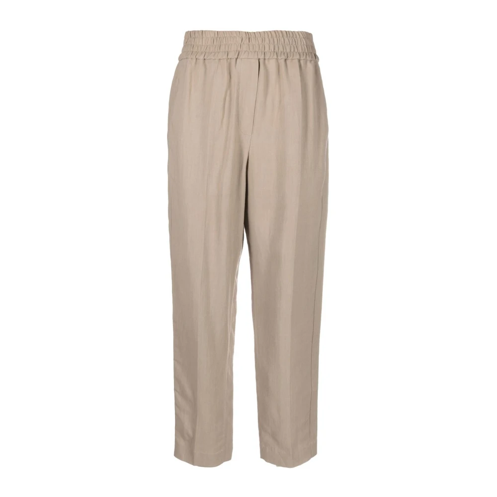 BRUNELLO CUCINELLI Zwarte Broek Beige Dames