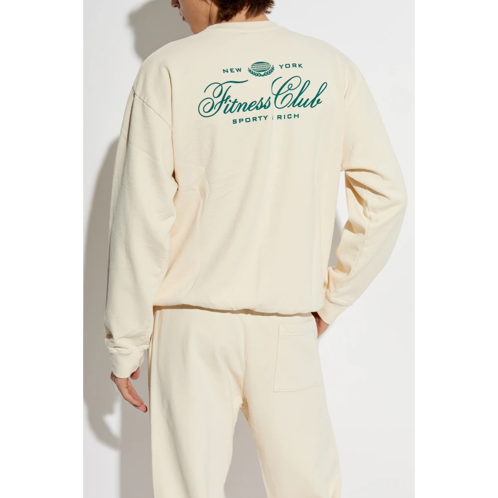 Sporty & Rich Sweatshirt uit de Fitness World collectie Beige Unisex