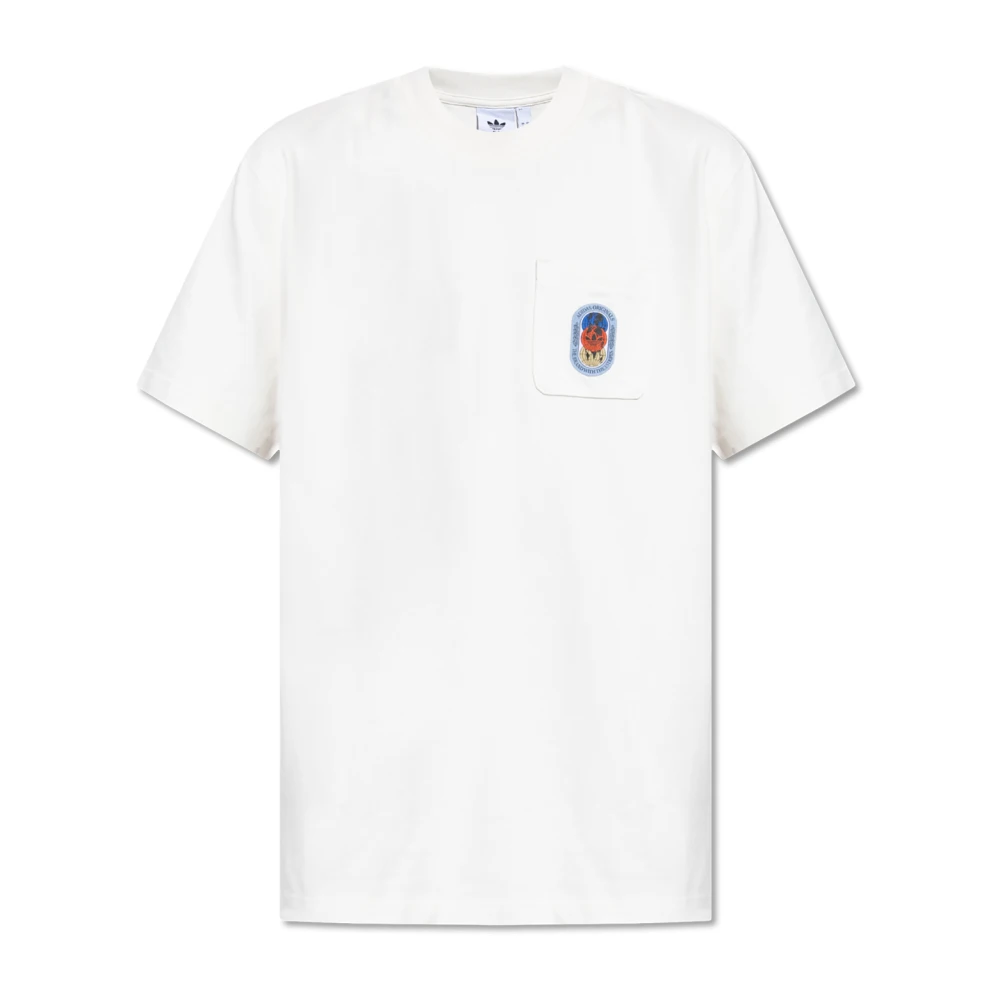 adidas Originals T-shirt met zak Beige Heren