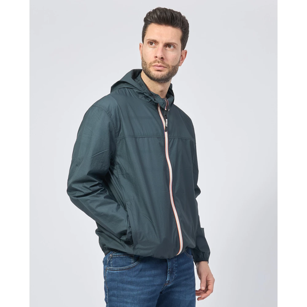 Ecoalf Groene Hoodie met Ritszakken Green Heren