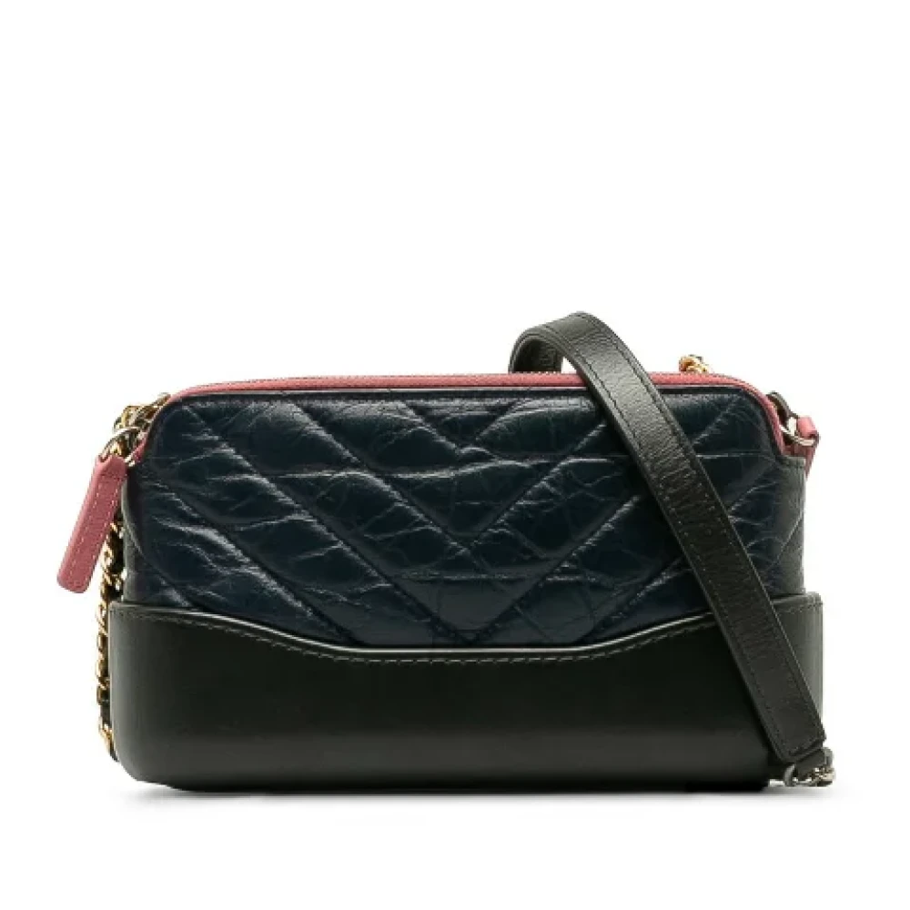 Chanel Vintage Pre-owned Leather shoulder-bags Blue Dames
