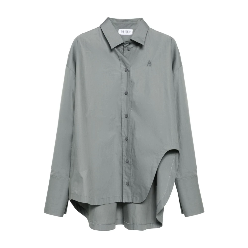 The Attico Parachutestof Grijze Shirt Gray Dames